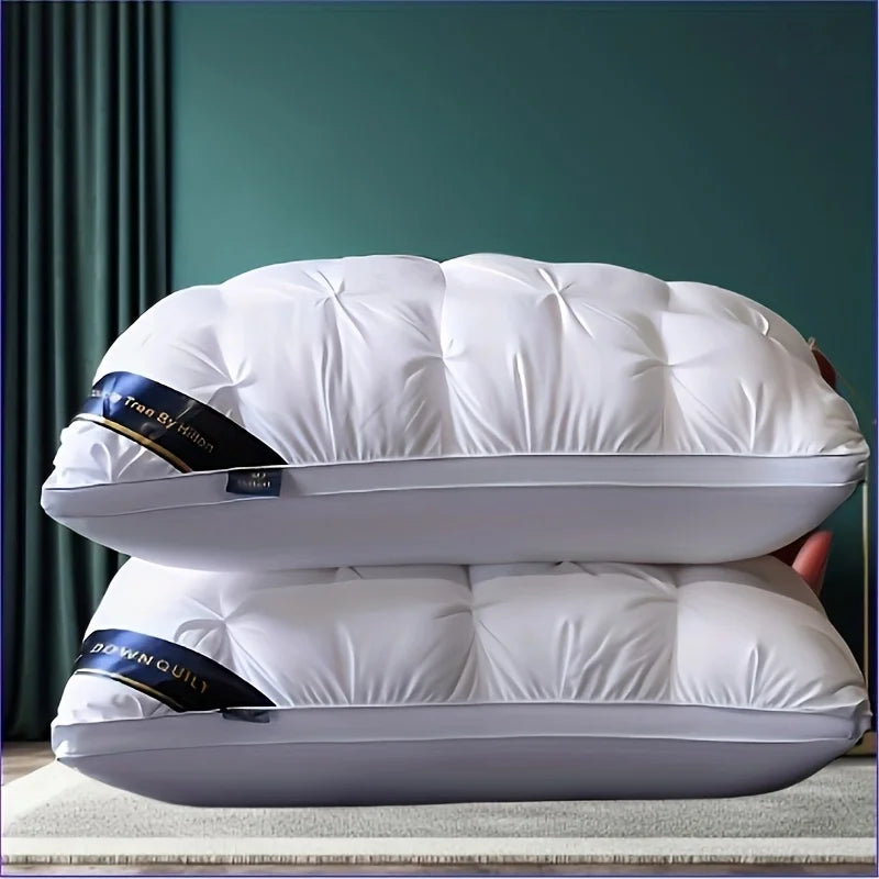 Twisted Flower48 × 74cmStar Hotel High and Low Pillow Home No Collapse Cervical Pillow Insert Waterable Wash Pillow Inner