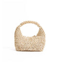 Vintage niche wooden beaded handbag 2026 new handwoven shoulder messenger bag summer beach bag