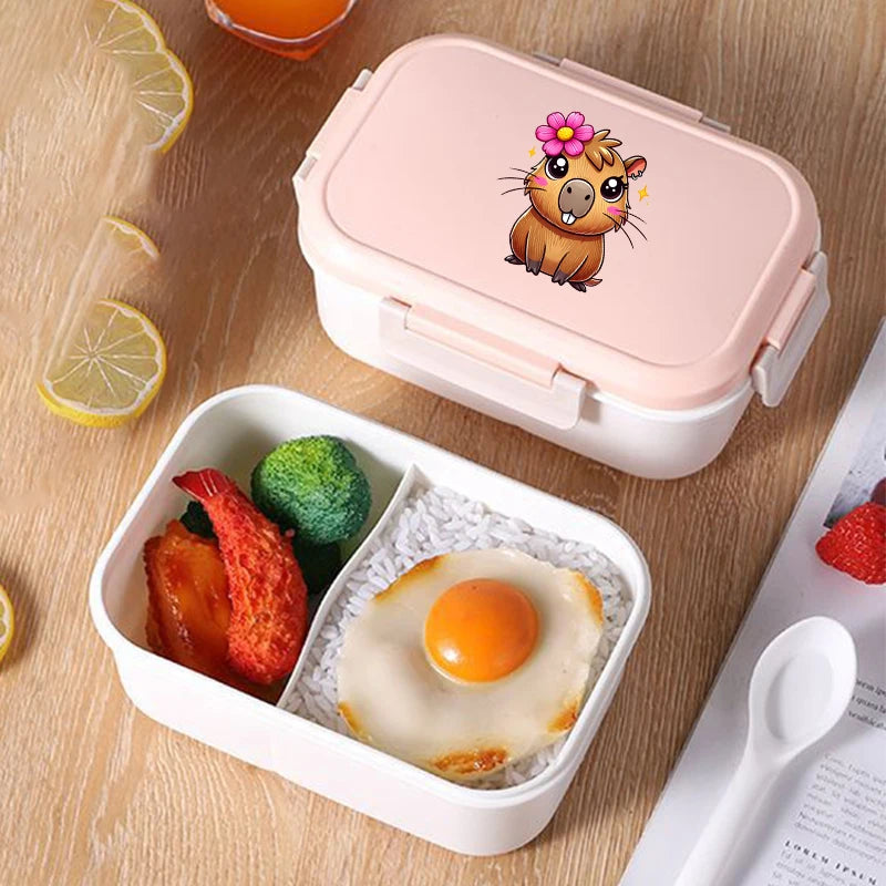 Capybara Bento Lunch Box Cartoon Figure Printed Lunch Box Kids Boys Girl School Food Storage Containers Children Birthday Gifts