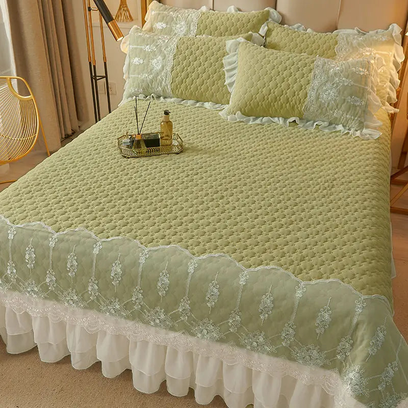 WOSTAR Quilted thicken white bed sheet summer bedspread couple 2 people bed linens luxury double bed bedding king size 180x200cm