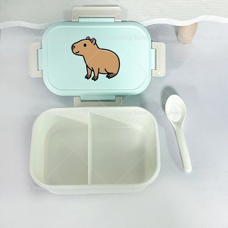 Capybara Bento Lunch Box Cartoon Figure Printed Lunch Box Kids Boys Girl School Food Storage Containers Children Birthday Gifts