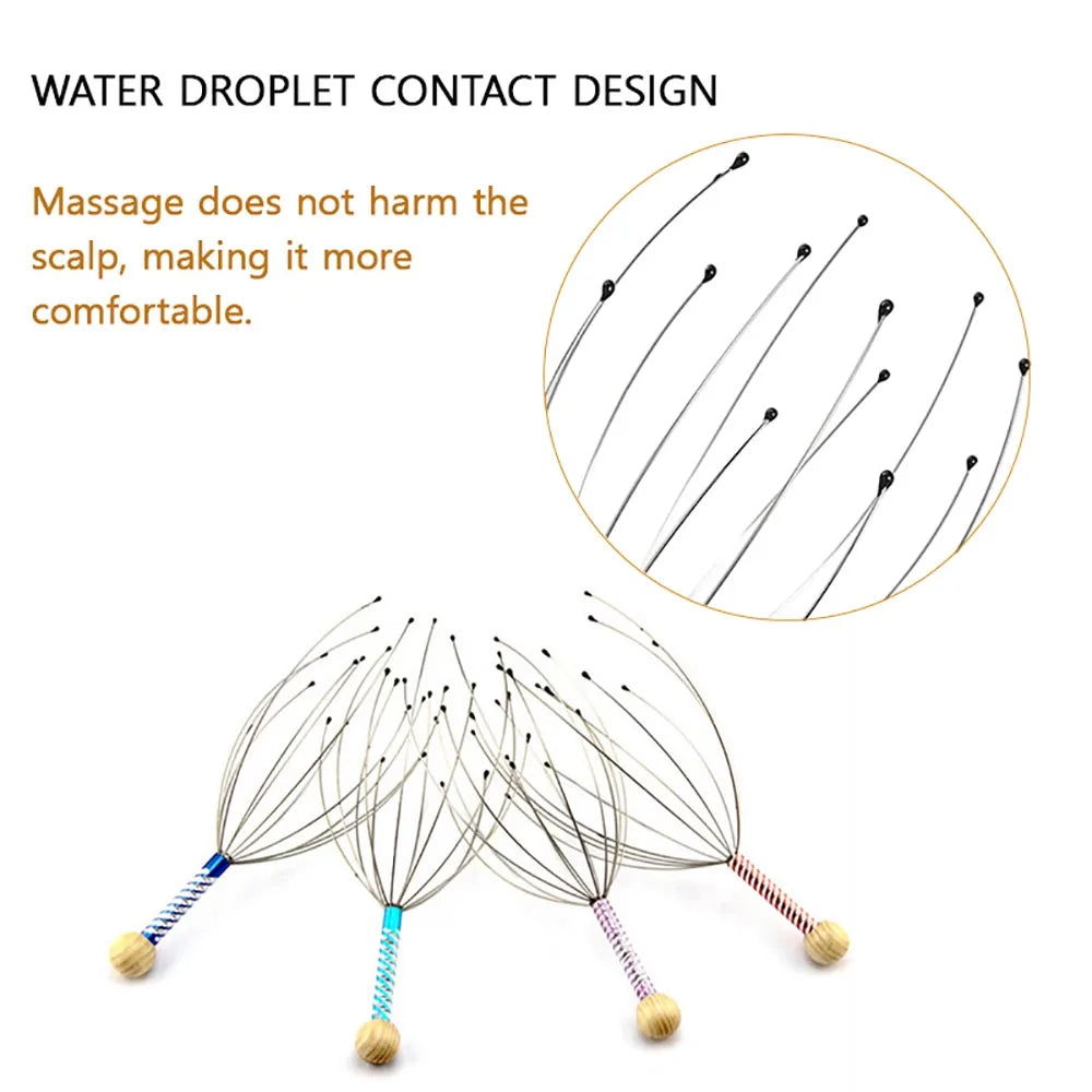 1/2pc Stainless Steel Head Massage Device Relaxation Octopus Scalp Massager Instrument Scratcher Relieves Tension Soul Extractor