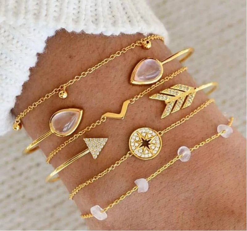 Clearance_Lucky Turkey Evil Eye Bracelet For Women Men Colorful Red Blue Eye Adjustable Metal Chain Bangles Good Luck Wealth Jew