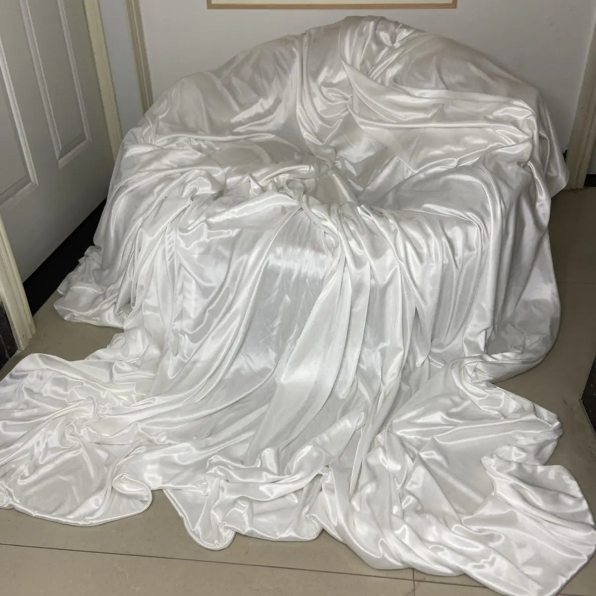 No Pillow Cover Glossy summer satin silk sheet Double side Ice cool bedspread home bedding