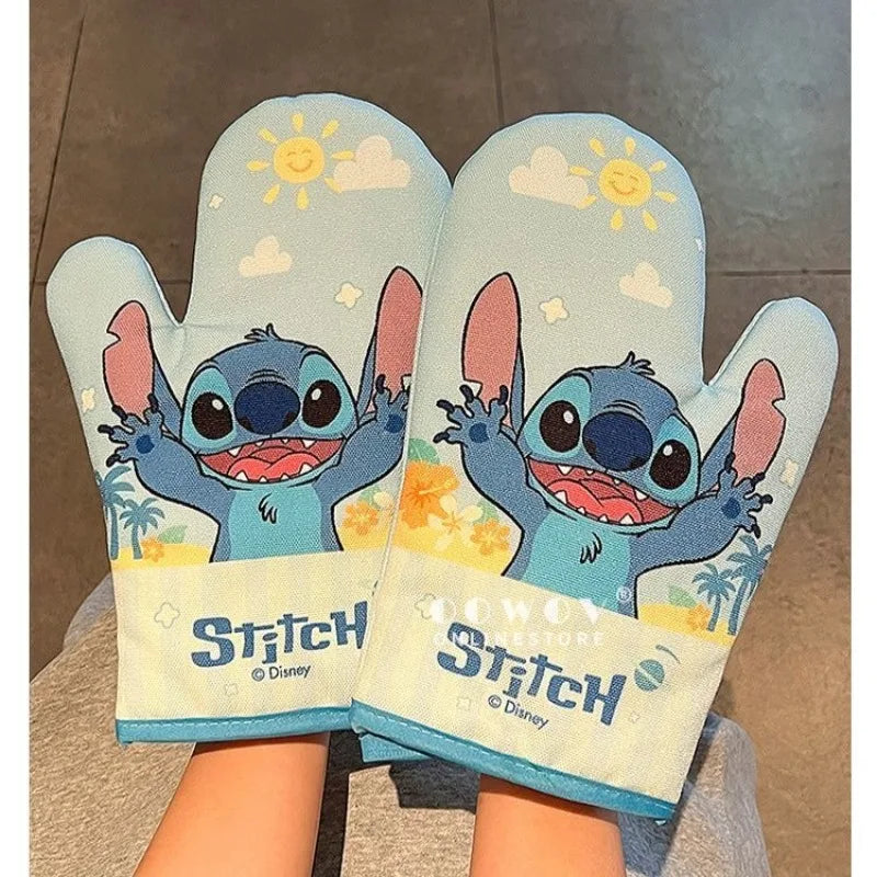 Disney Judy Nick Creative Personality Thickened Anti-scalding Gloves Cartoon Household Kitchen Insulation Microwave Gloves Gift