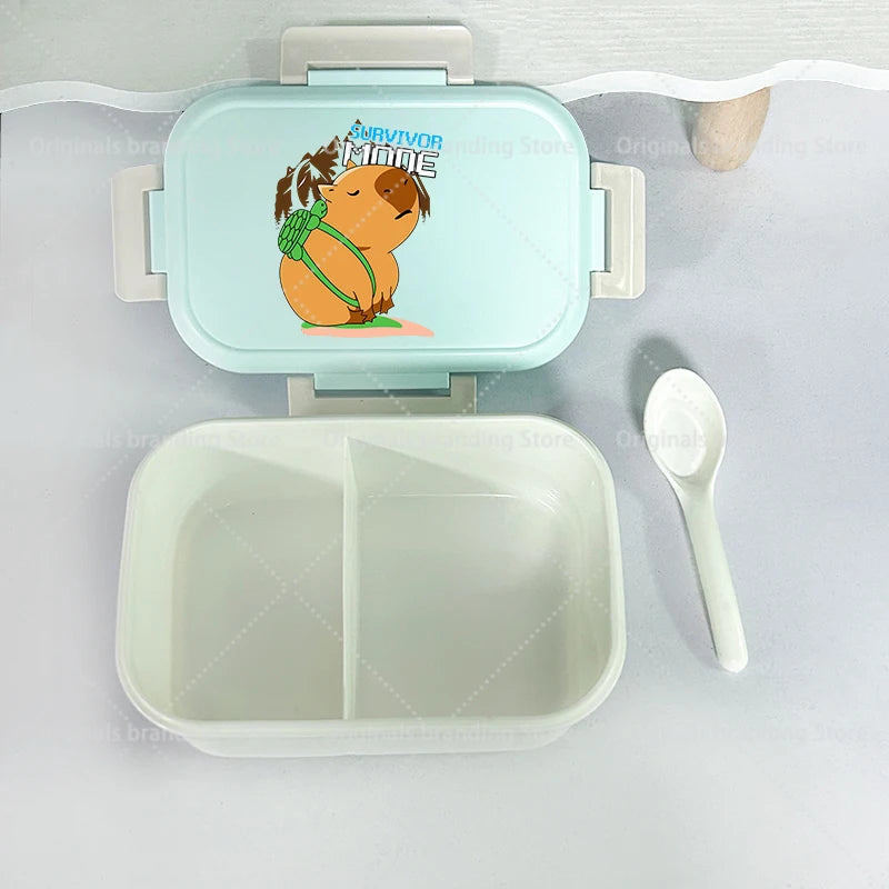 Capybara Bento Lunch Box Cartoon Figure Printed Lunch Box Kids Boys Girl School Food Storage Containers Children Birthday Gifts