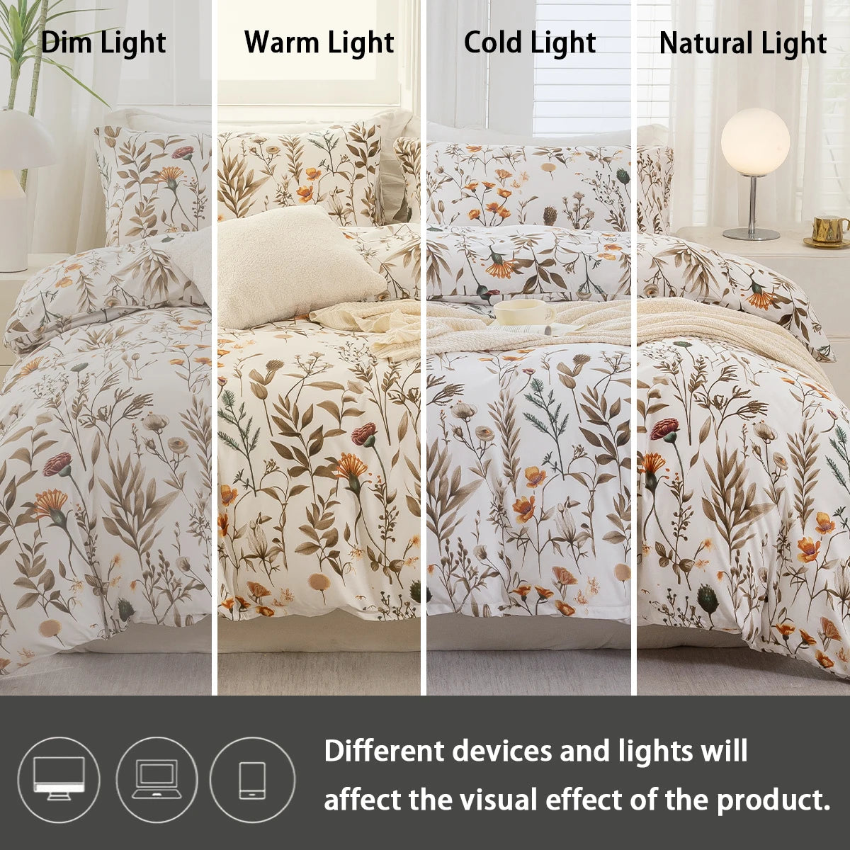 3pcs/set Leaf Floral Pattern Duvet Cover Set(1 Duvet Cover & 2 Pillowcase）Soft And Skin-Friendly Duvet Cover Bedding Set For